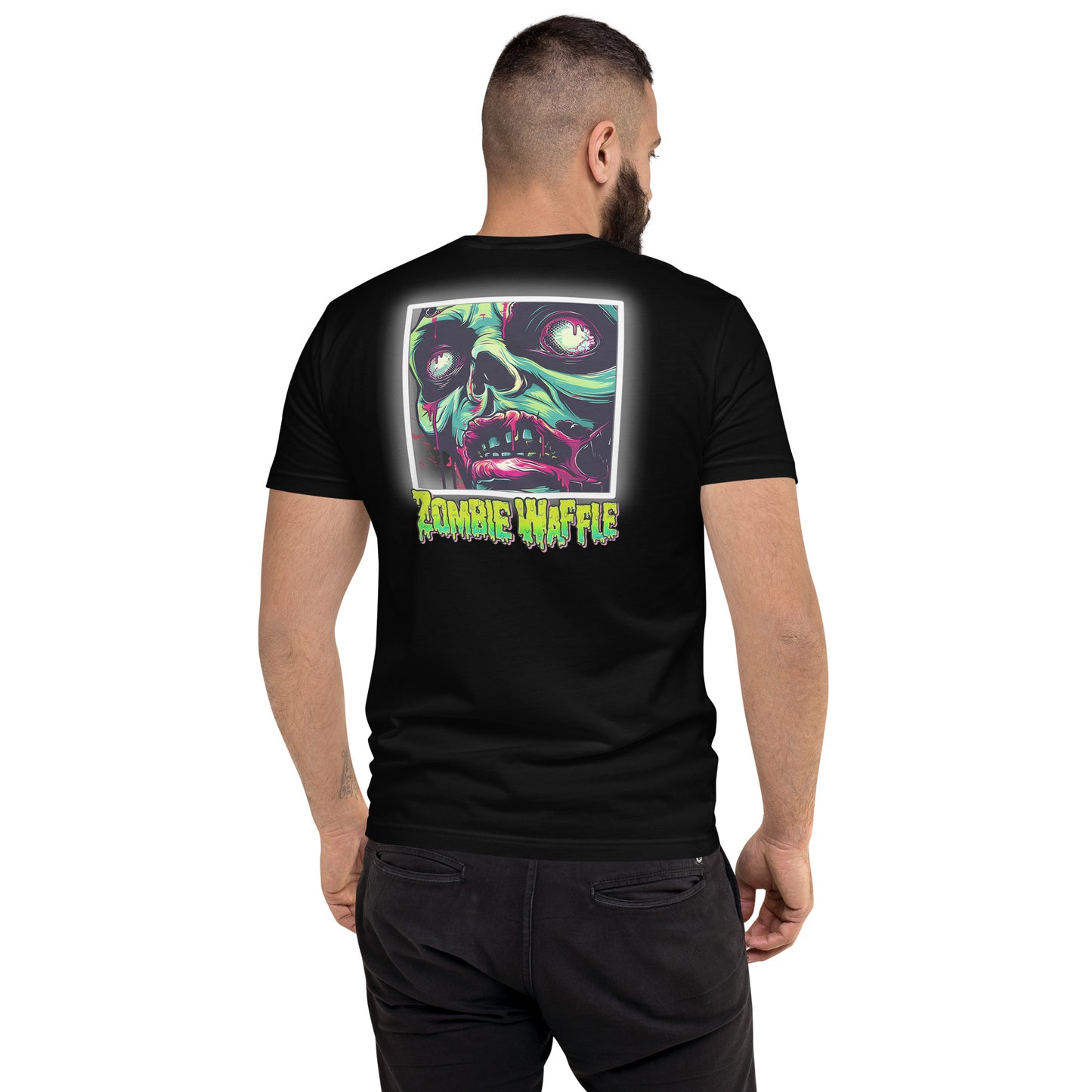 Bob the Zombie Men's Fitted Tee (Back Print)