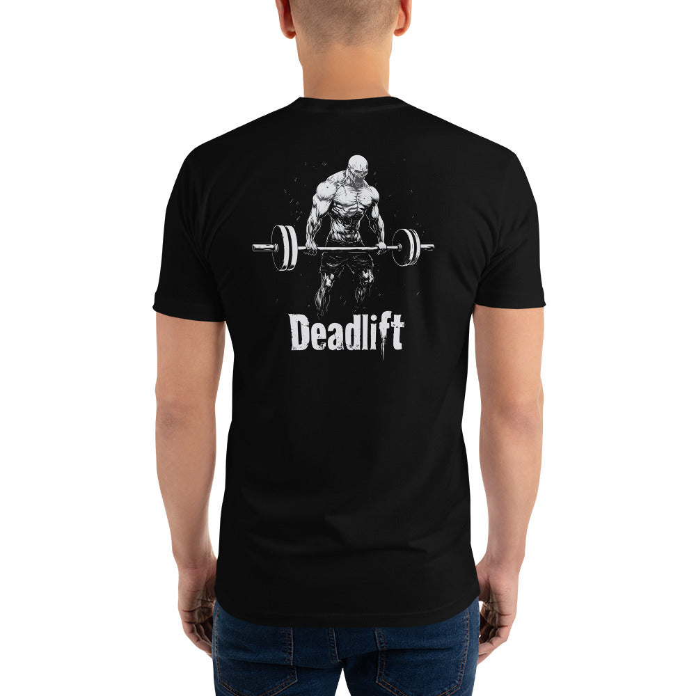 Deadlift Men's Fitted Tee (Back Print)