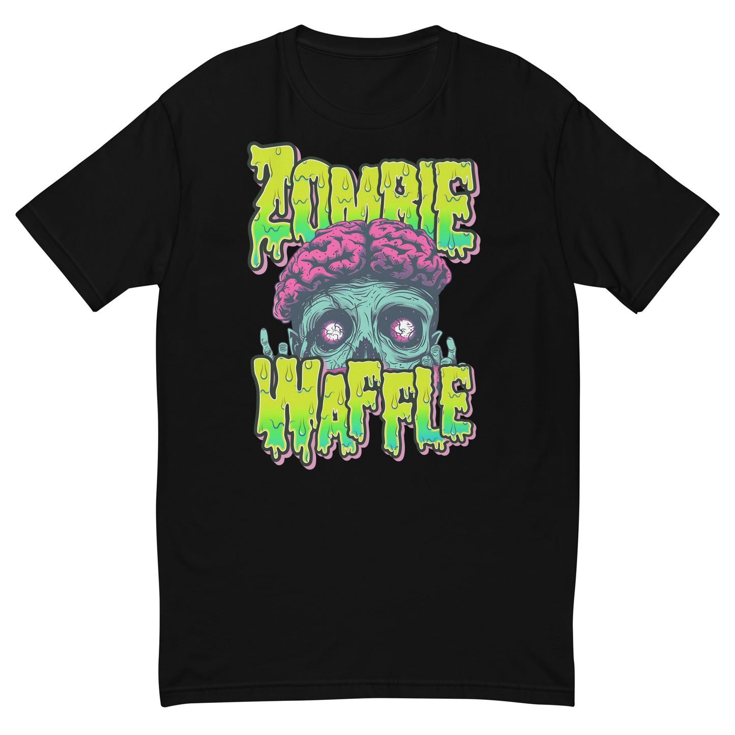 Zombie Waffle Logo Men's Fitted Tee