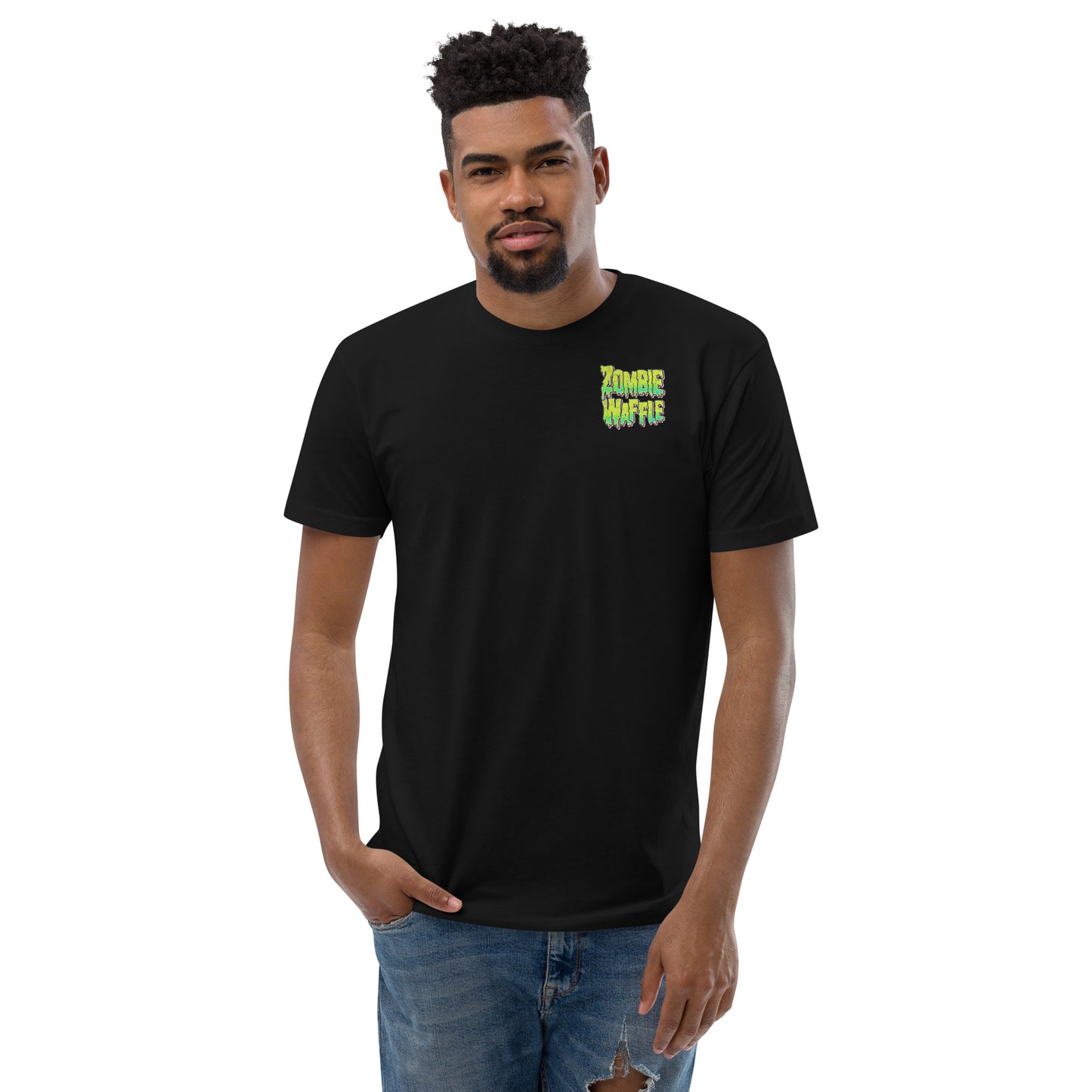 Zombie Twins Men's Fitted Tee (Back Print)