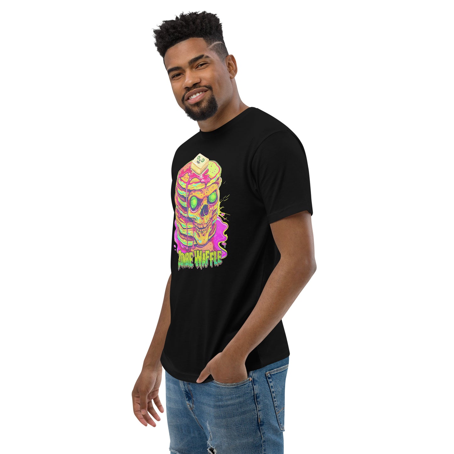 Zombie Pancakes Men's Fitted Tee