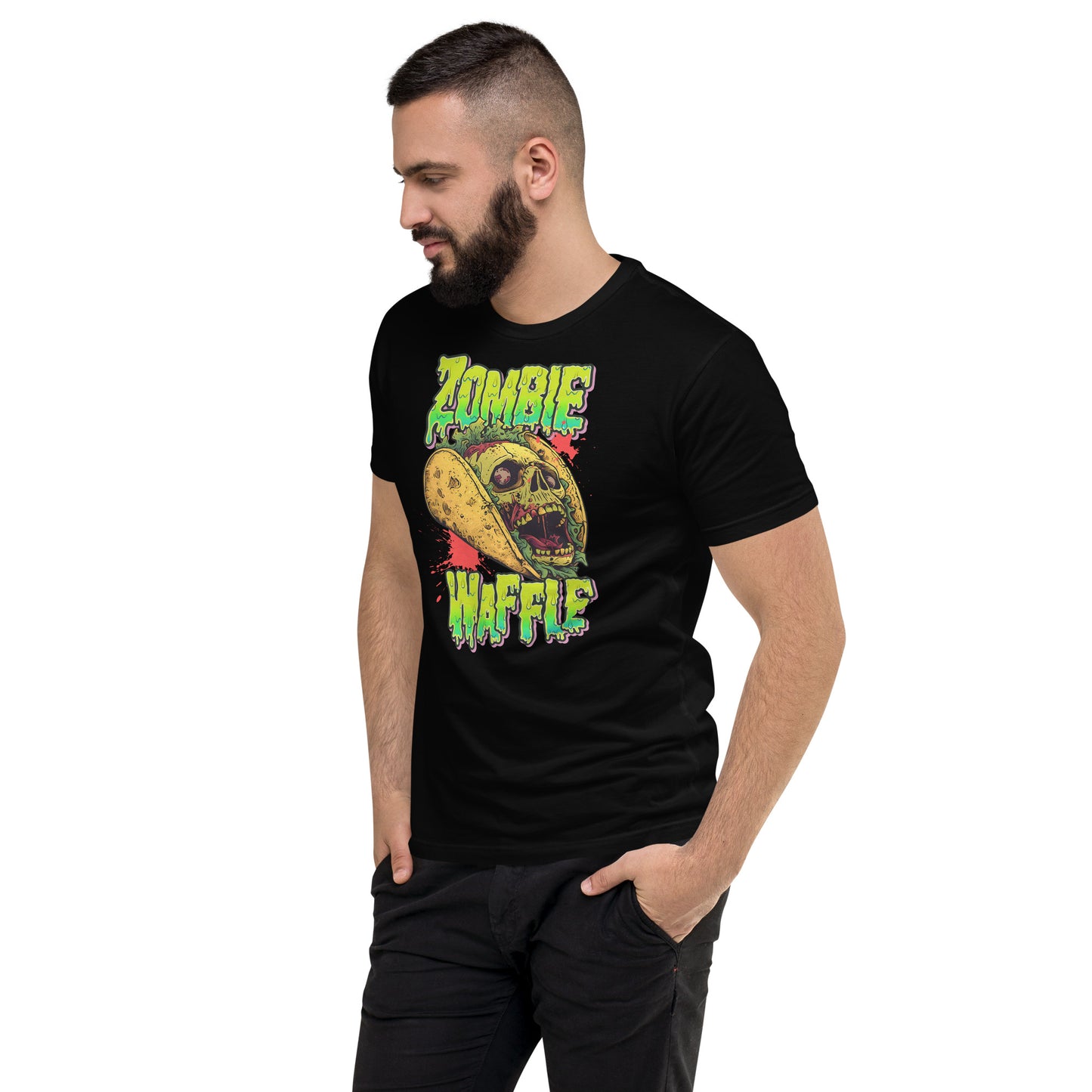 Screaming Zombie Taco Men's Fitted Tee