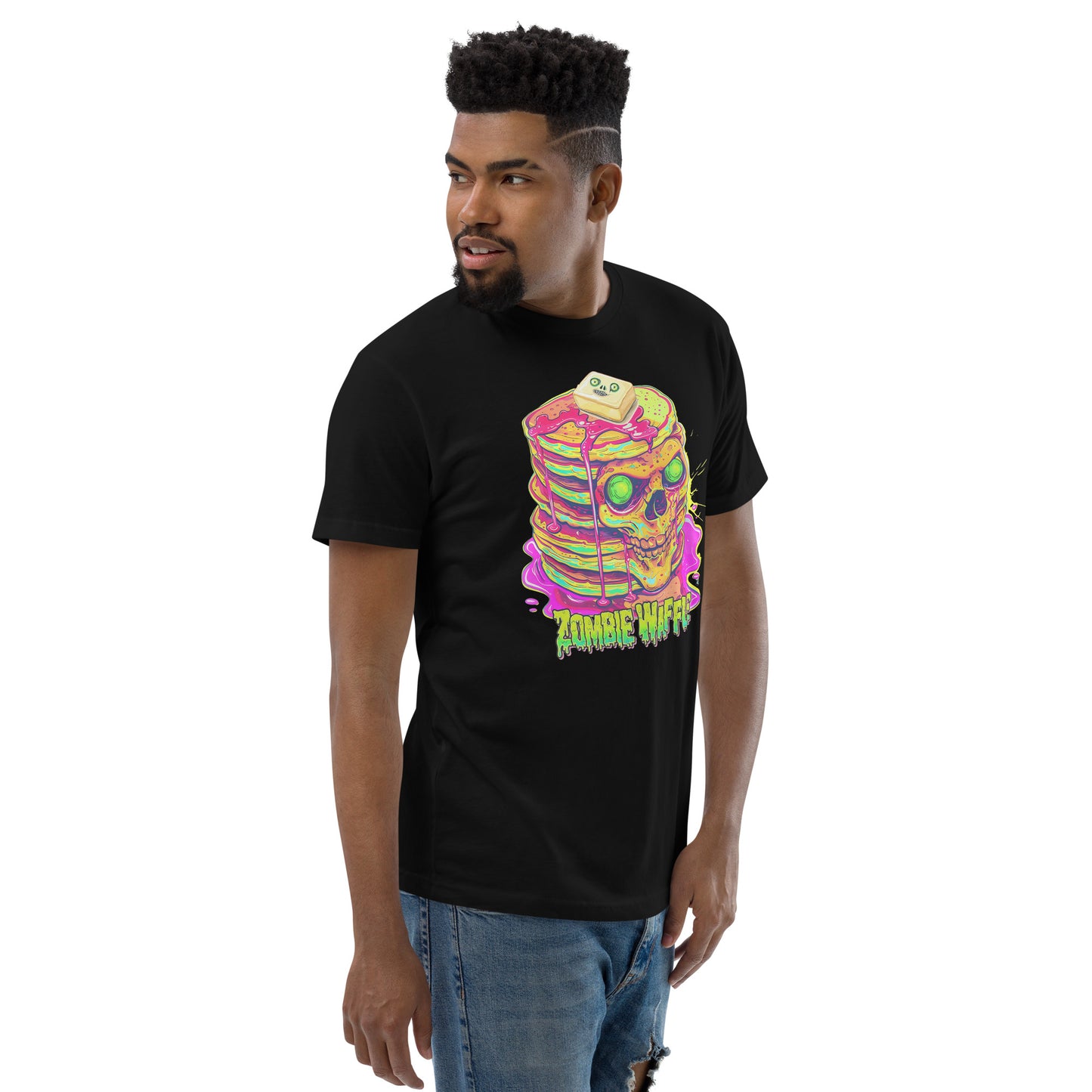 Zombie Pancakes Men's Fitted Tee