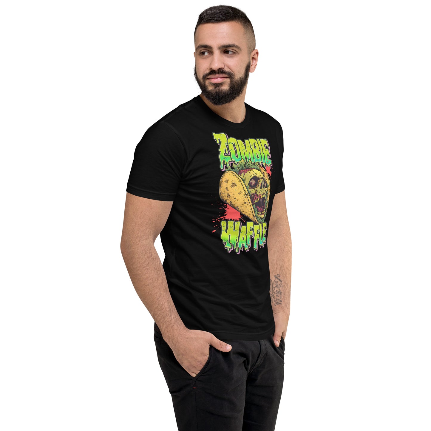 Screaming Zombie Taco Men's Fitted Tee