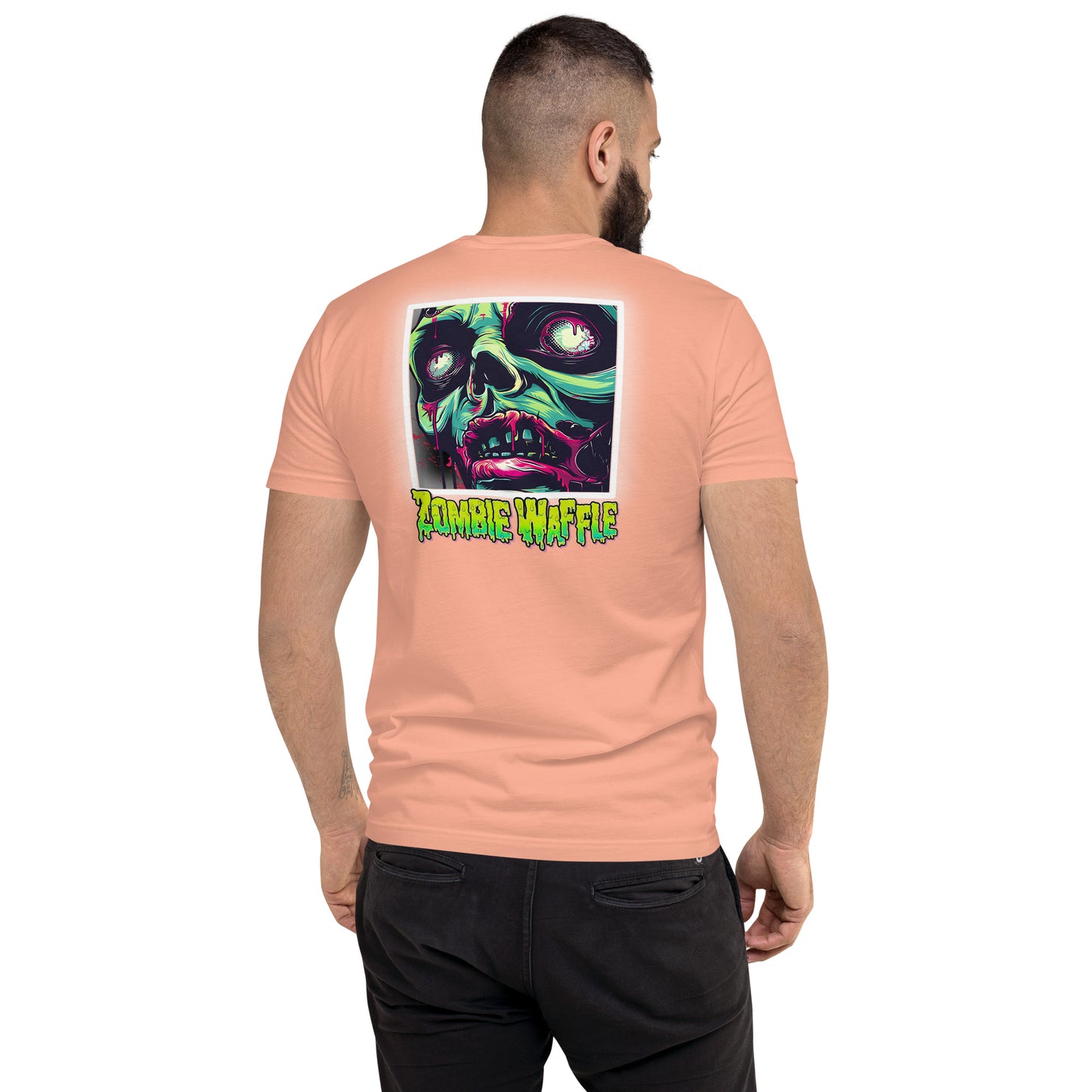 Bob the Zombie Men's Fitted Tee (Back Print)