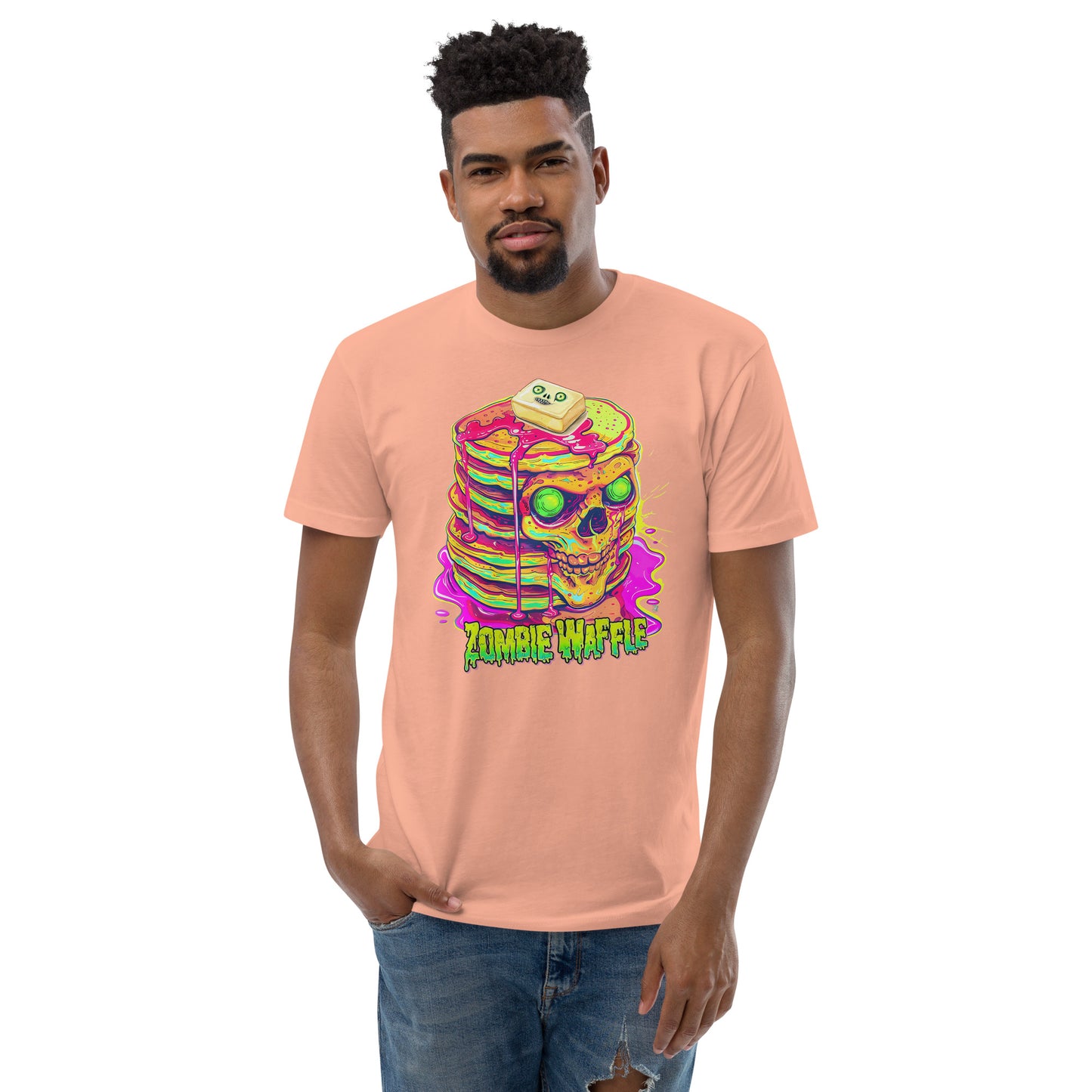 Zombie Pancakes Men's Fitted Tee