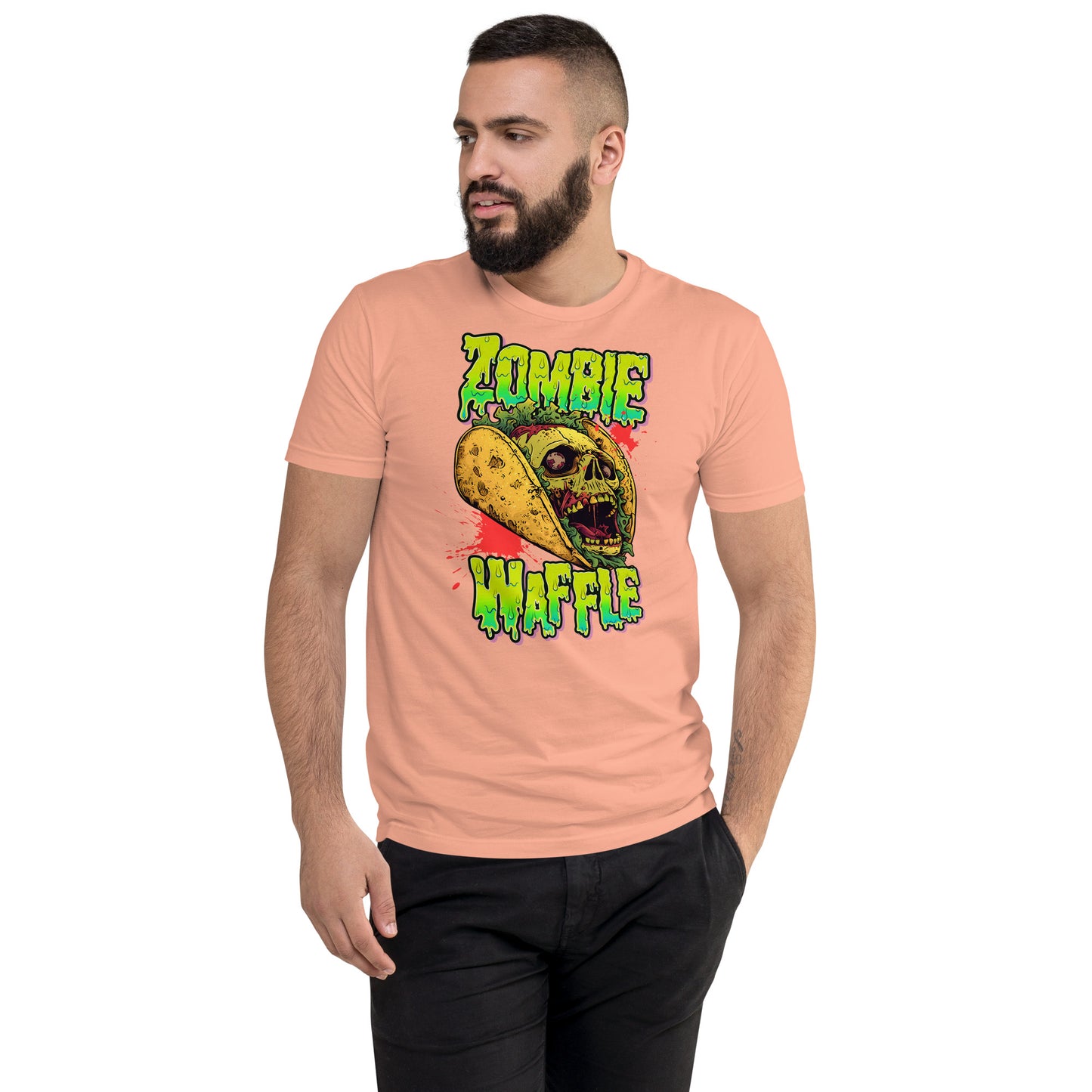 Screaming Zombie Taco Men's Fitted Tee