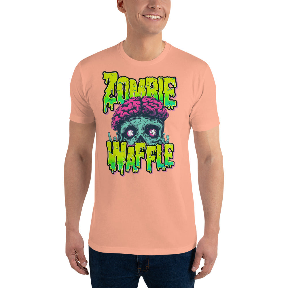 Zombie Waffle Logo Men's Fitted Tee