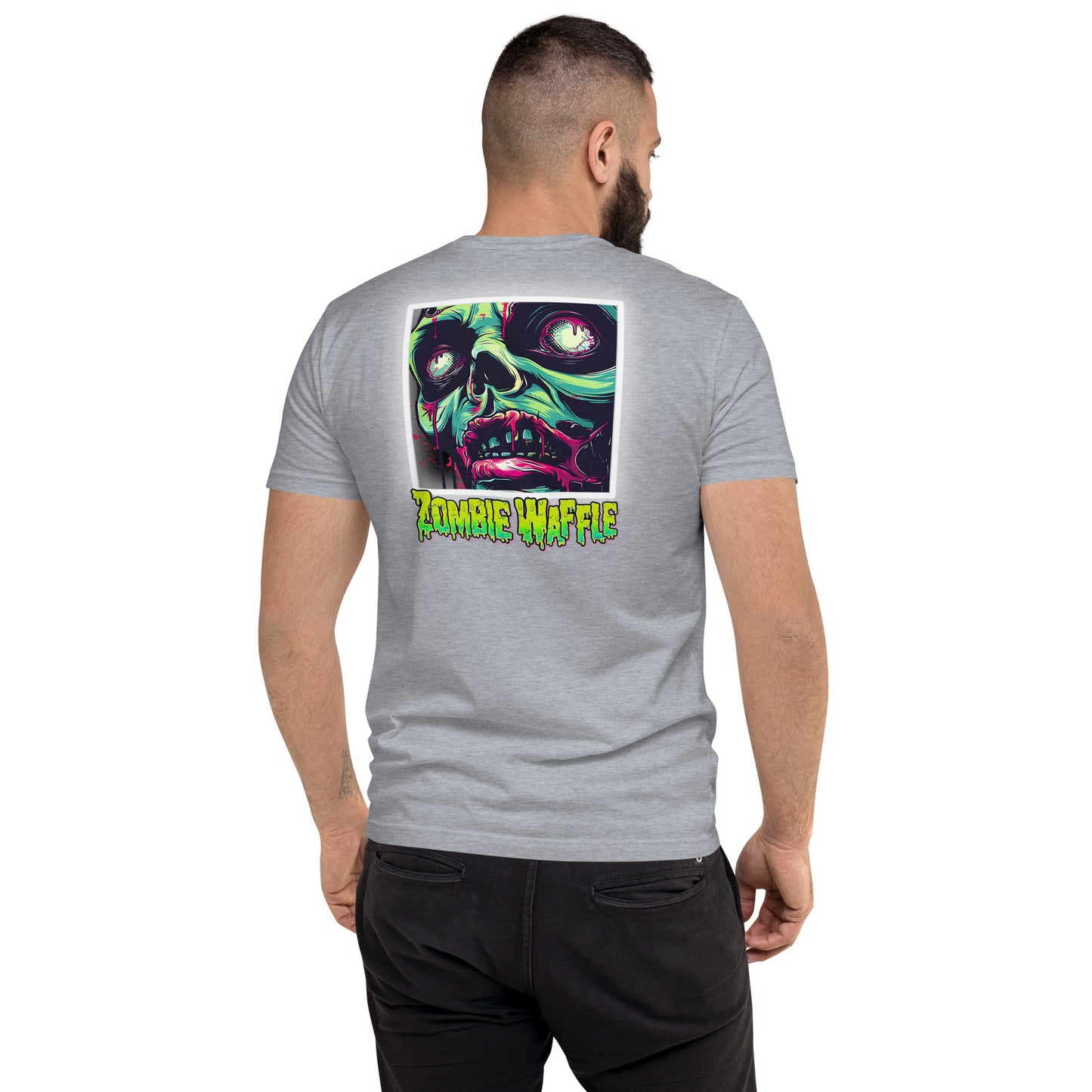 Bob the Zombie Men's Fitted Tee (Back Print)