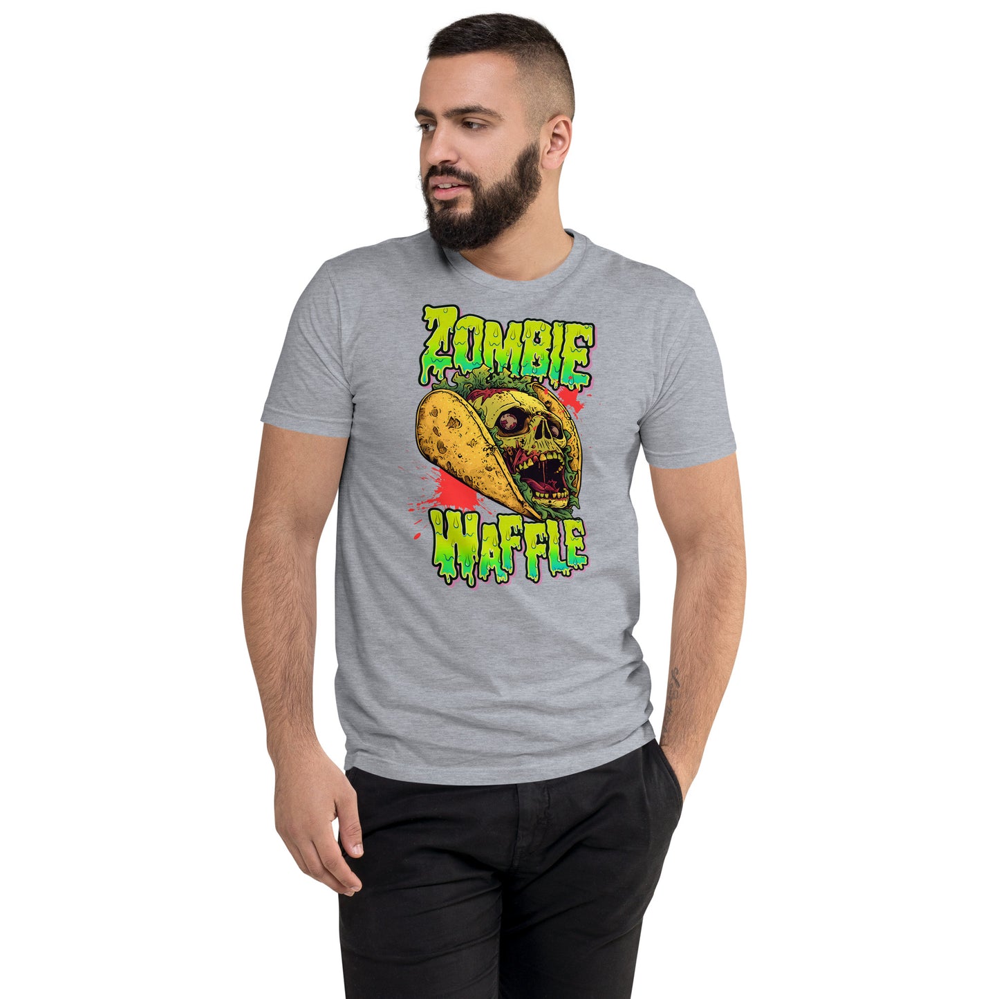 Screaming Zombie Taco Men's Fitted Tee