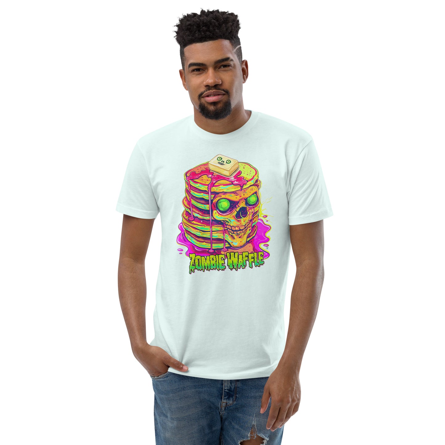 Zombie Pancakes Men's Fitted Tee