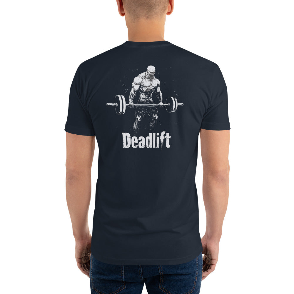 Deadlift Men's Fitted Tee (Back Print)