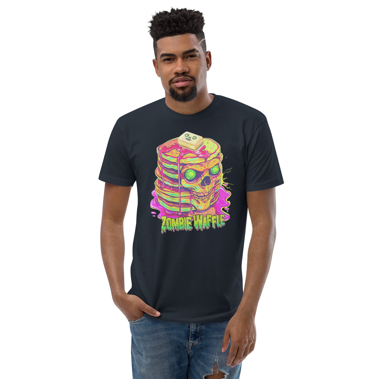 Zombie Pancakes Men's Fitted Tee