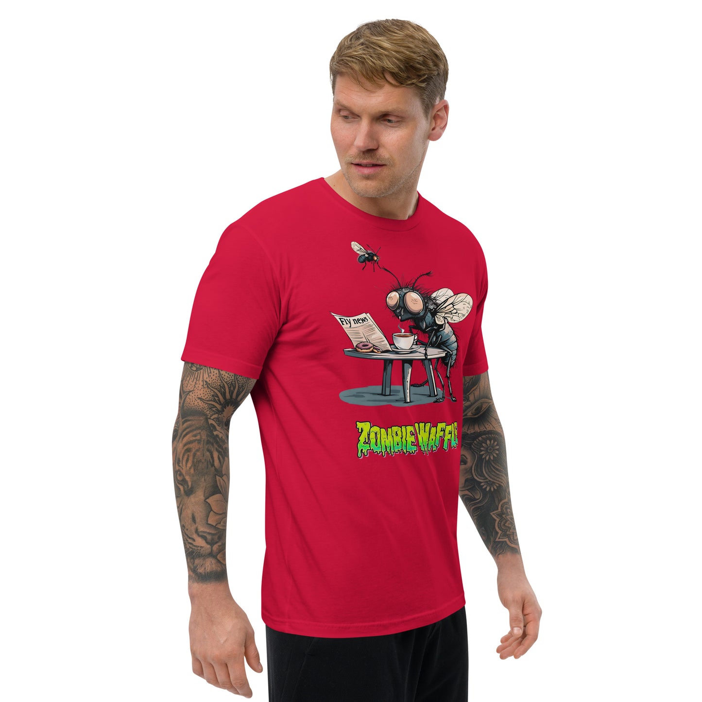 Fly's Morning Ritual Men's Fitted Tee