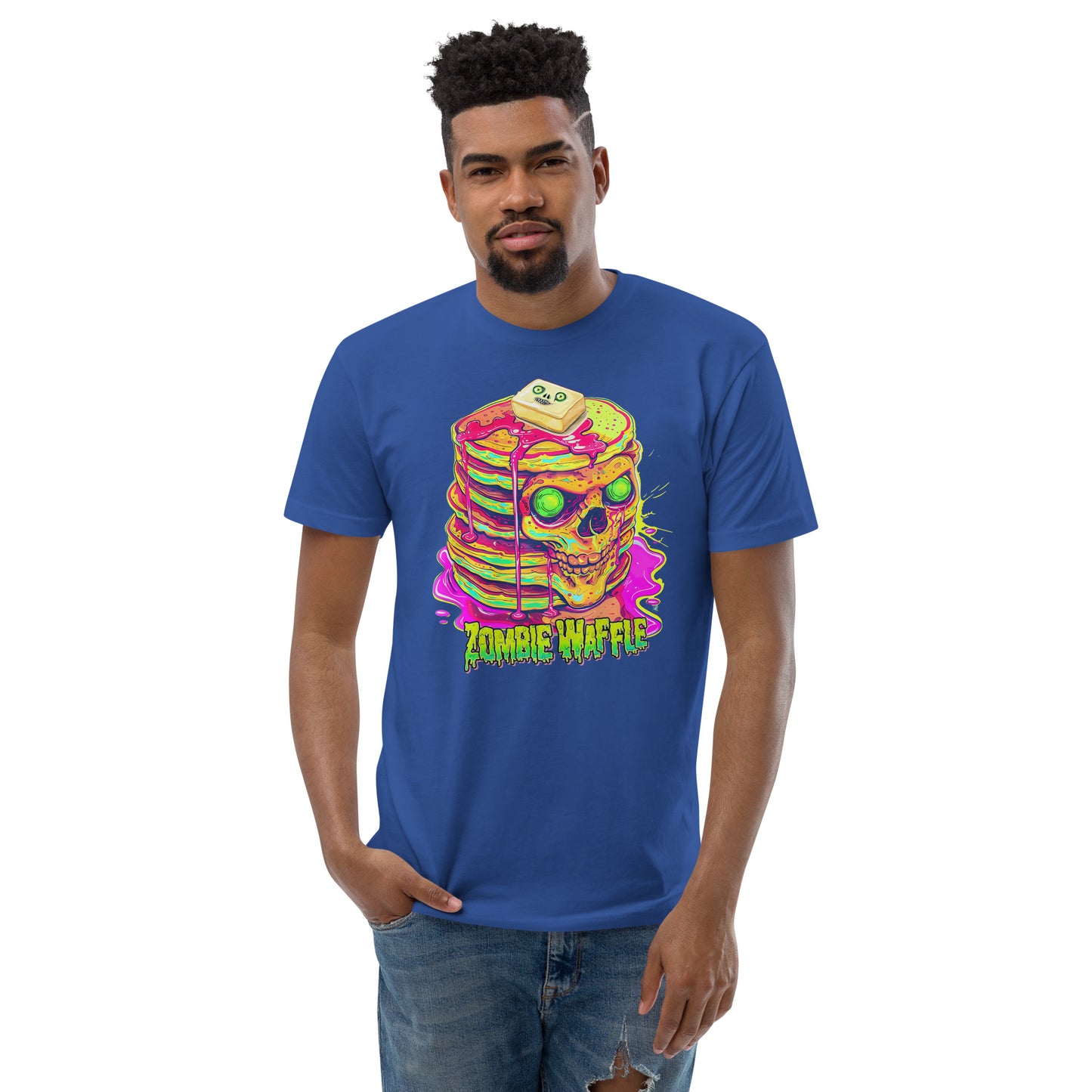 Zombie Pancakes Men's Fitted Tee