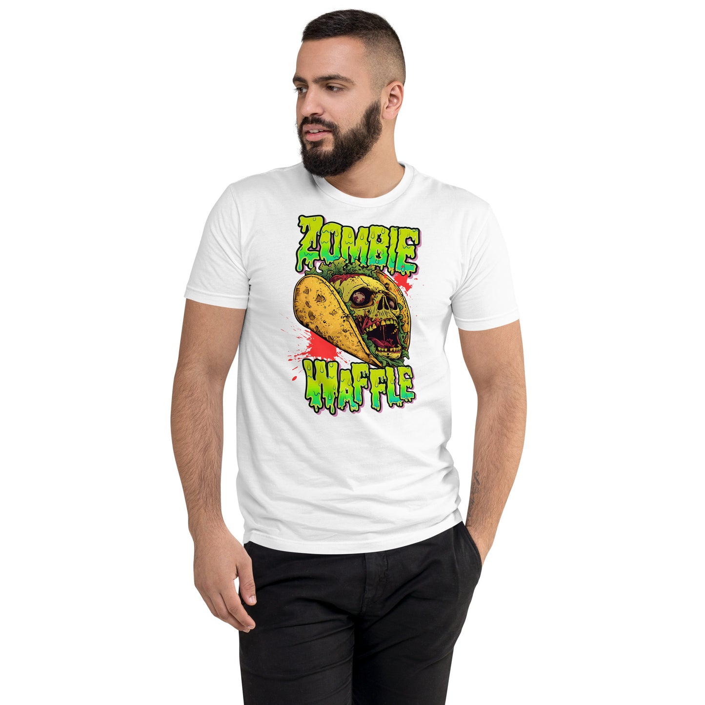 Screaming Zombie Taco Men's Fitted Tee