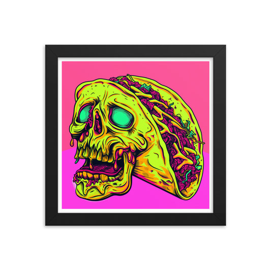 Framed Zombie Taco Poster