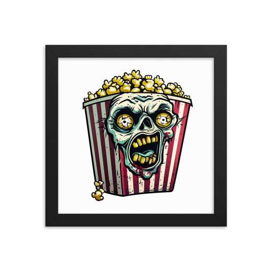 Framed Zombie Popcorn Poster