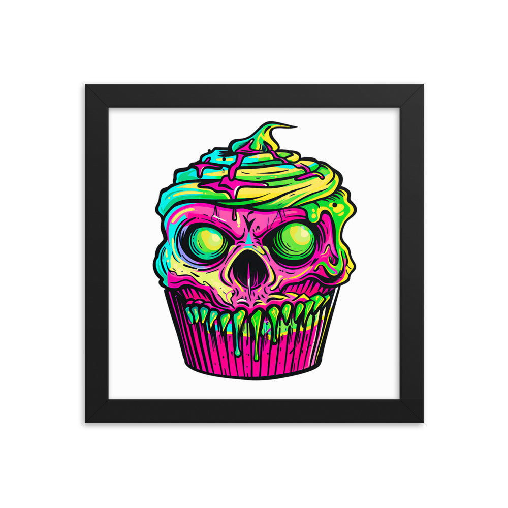 Framed Zombie Cupcake II Poster