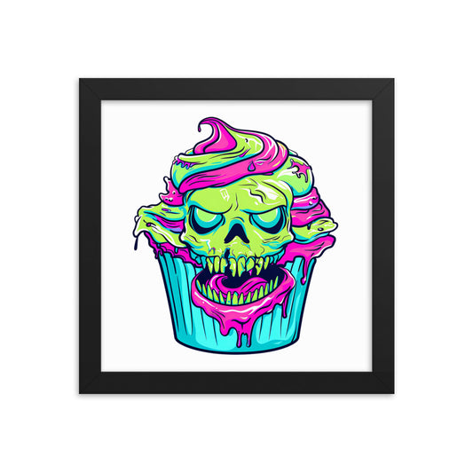 Framed Zombie Cupcake III Poster