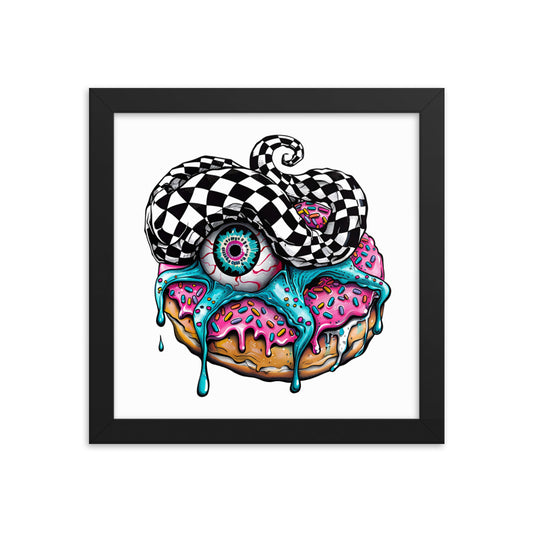 Framed Zombie Donut Poster