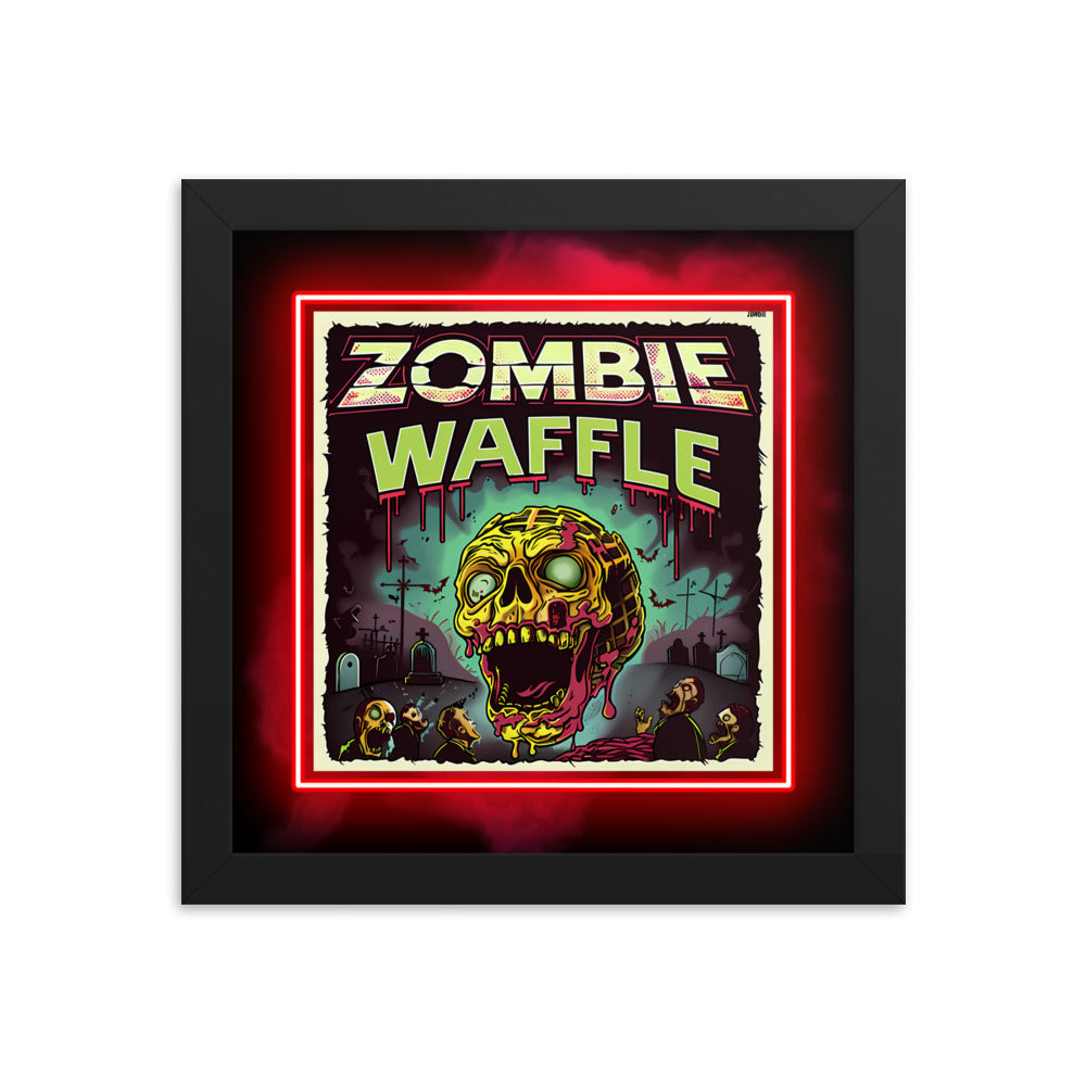 Framed Zombie Waffle Movie Style Poster