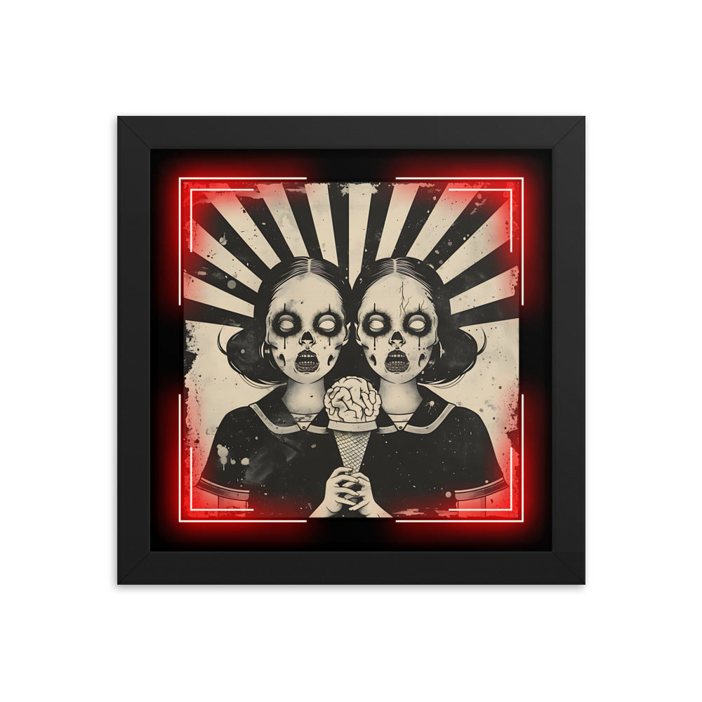 Framed Zombie Twins Poster