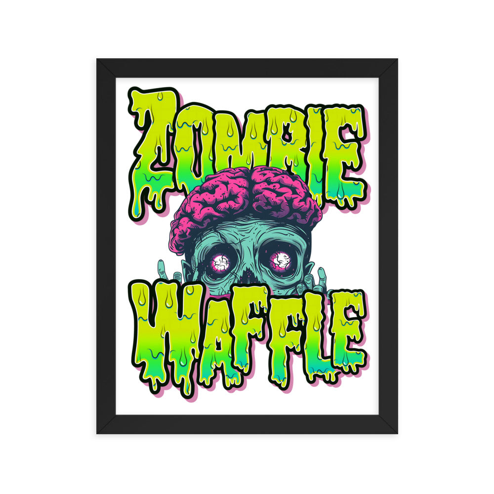 Framed Zombie Waffle Logo Poster