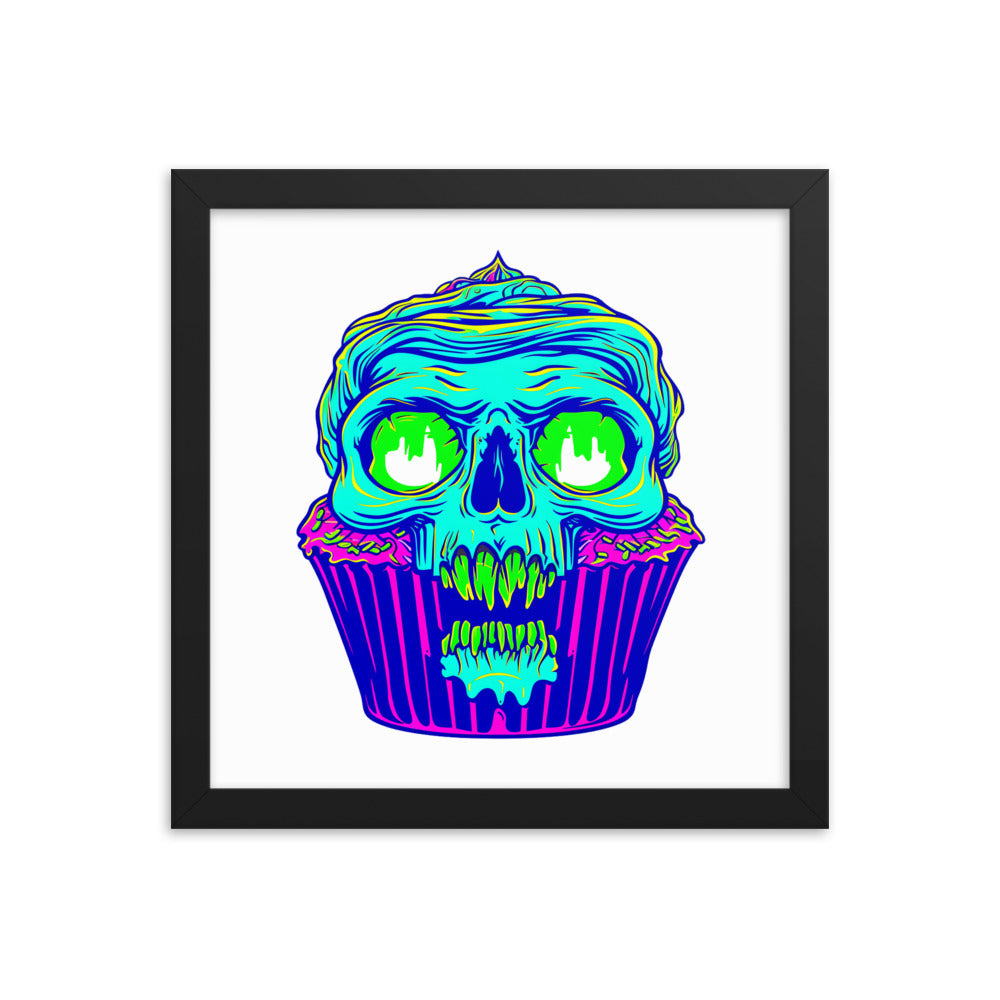 Framed Zombie Cupcake Poster