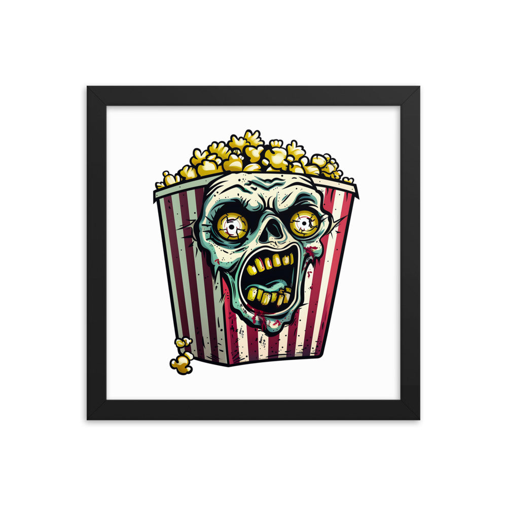 Framed Zombie Popcorn Poster