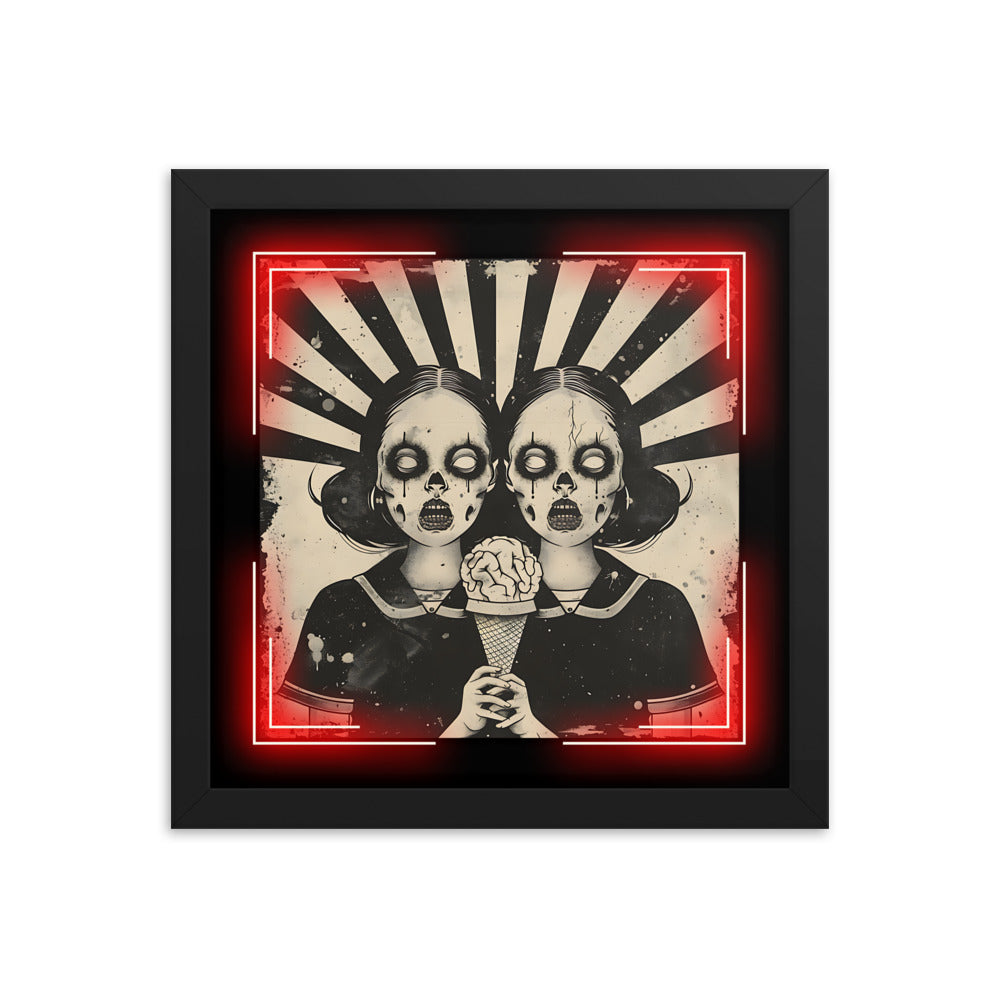 Framed Zombie Twins Poster