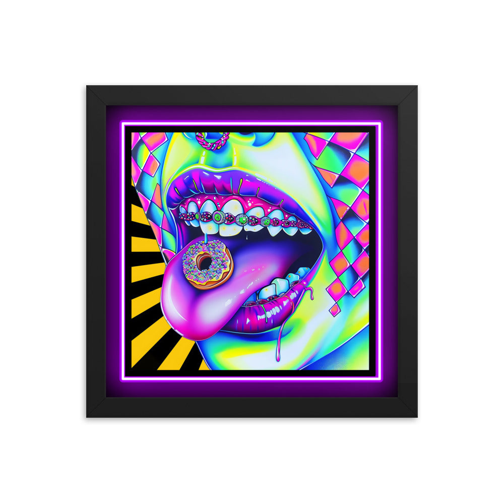 Framed Donuts N Braces Poster