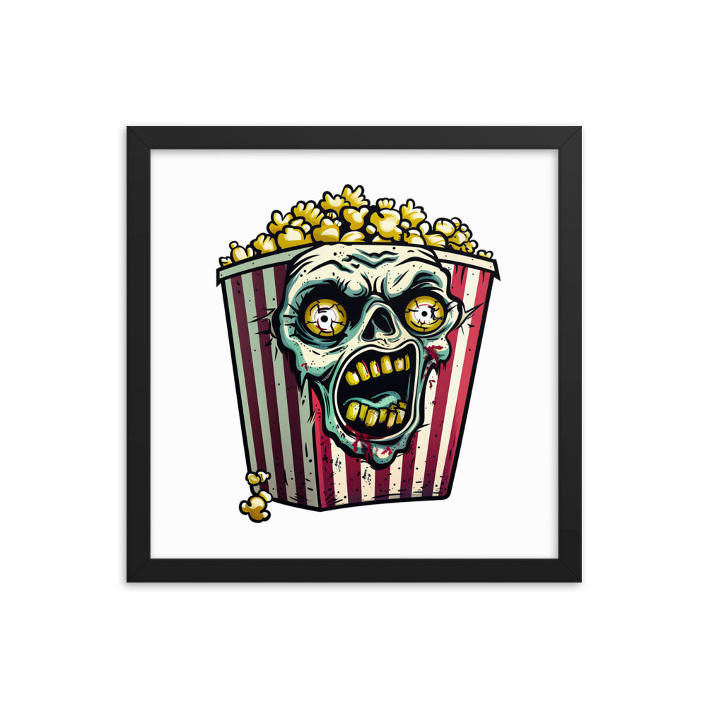 Framed Zombie Popcorn Poster