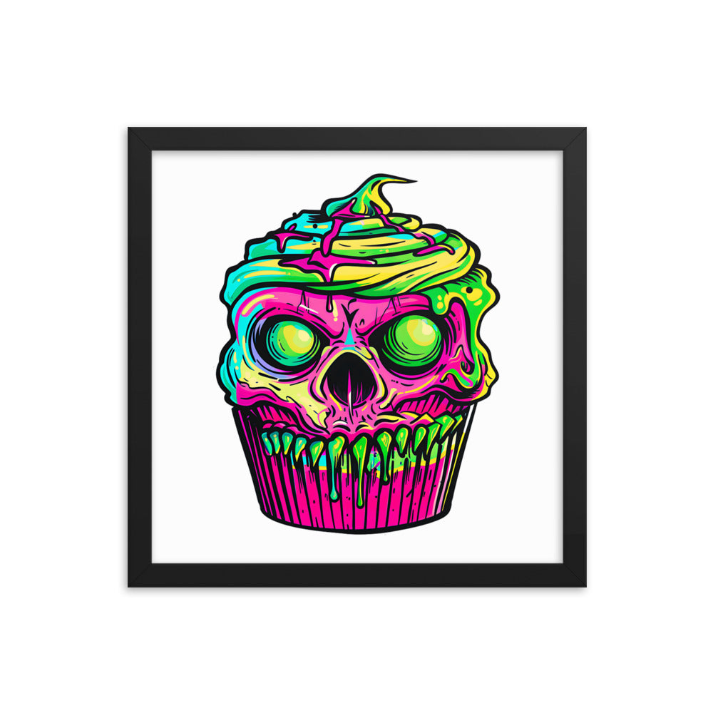 Framed Zombie Cupcake II Poster