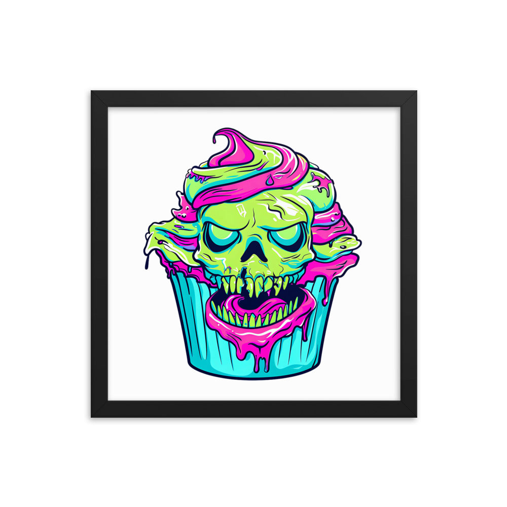 Framed Zombie Cupcake III Poster