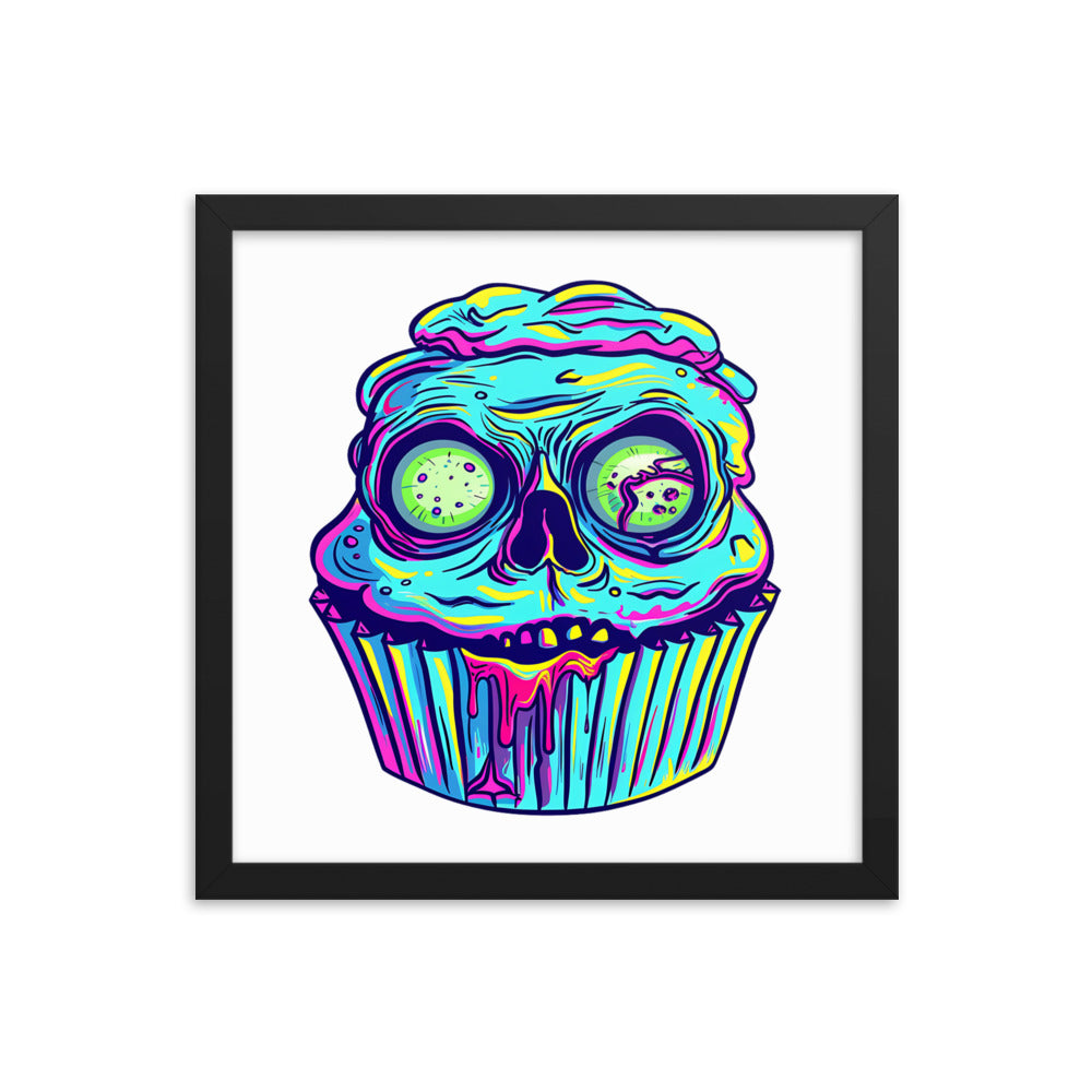 Framed Zombie Cupcake IV Poster