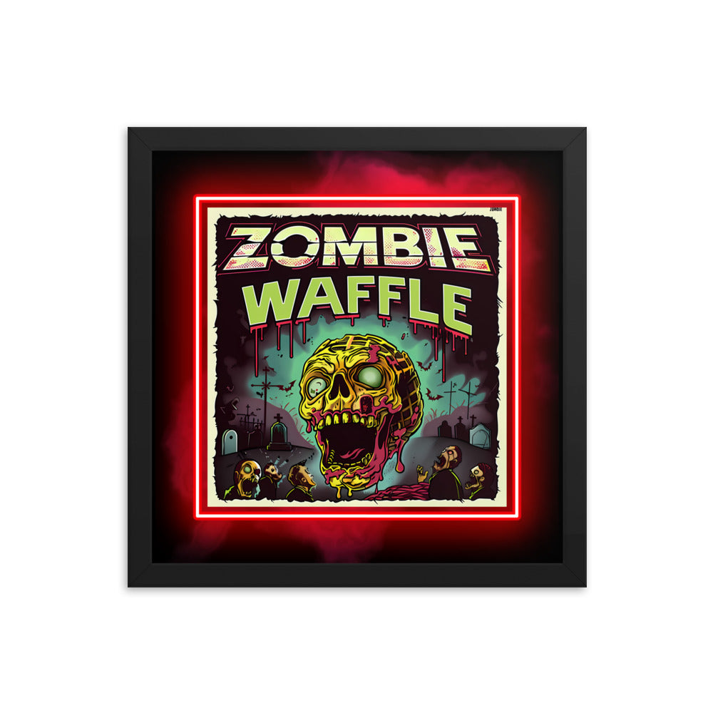 Framed Zombie Waffle Movie Style Poster