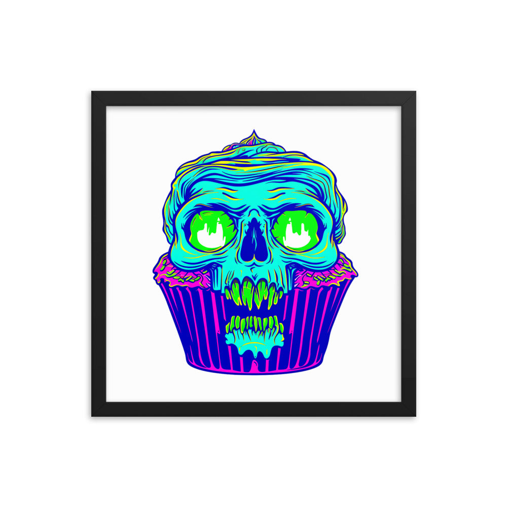 Framed Zombie Cupcake Poster