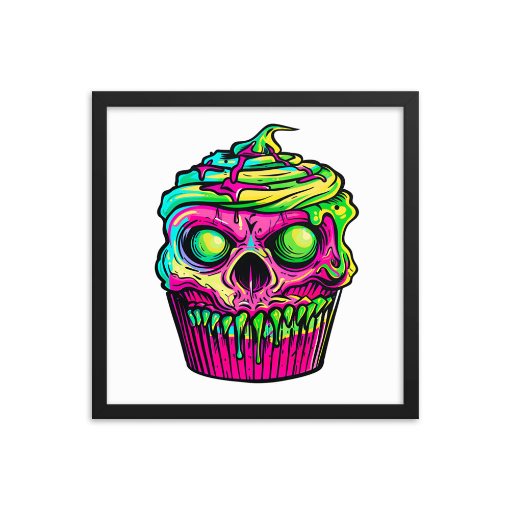 Framed Zombie Cupcake II Poster