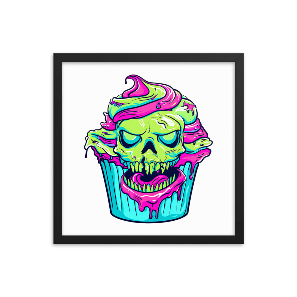 Framed Zombie Cupcake III Poster