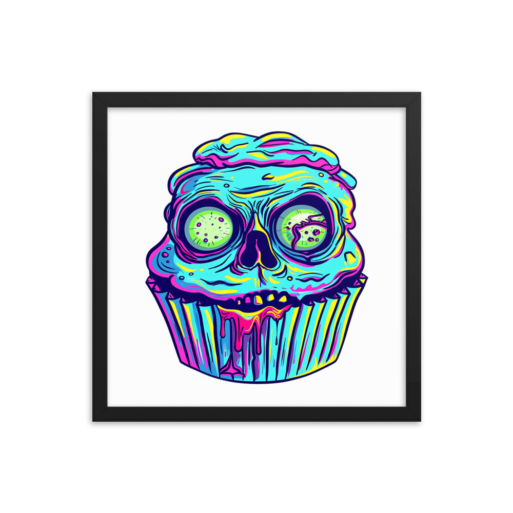 Framed Zombie Cupcake IV Poster