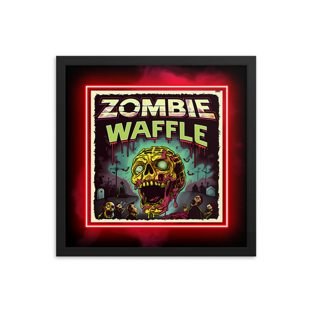 Framed Zombie Waffle Movie Style Poster