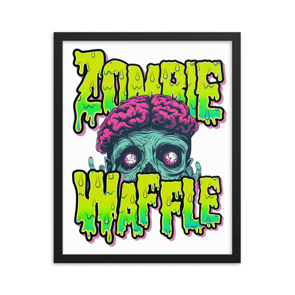 Framed Zombie Waffle Logo Poster