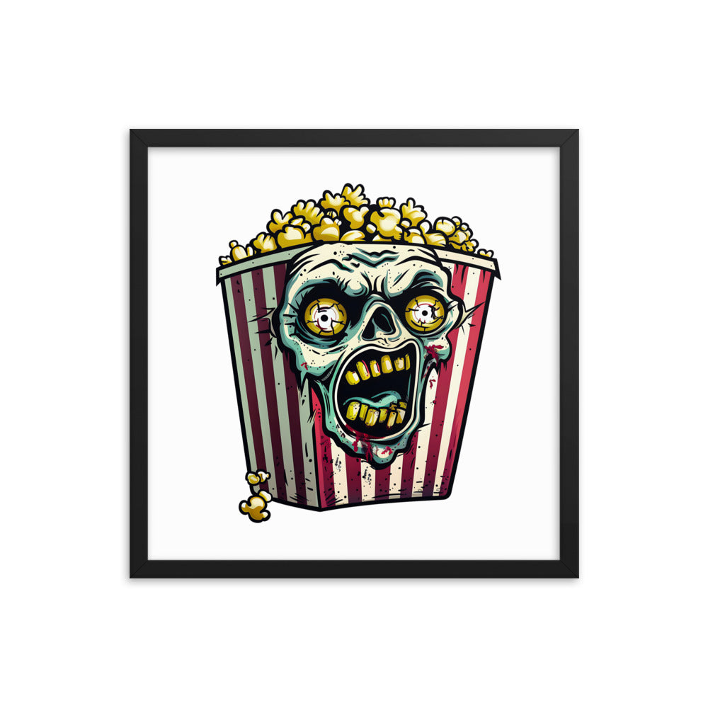 Framed Zombie Popcorn Poster