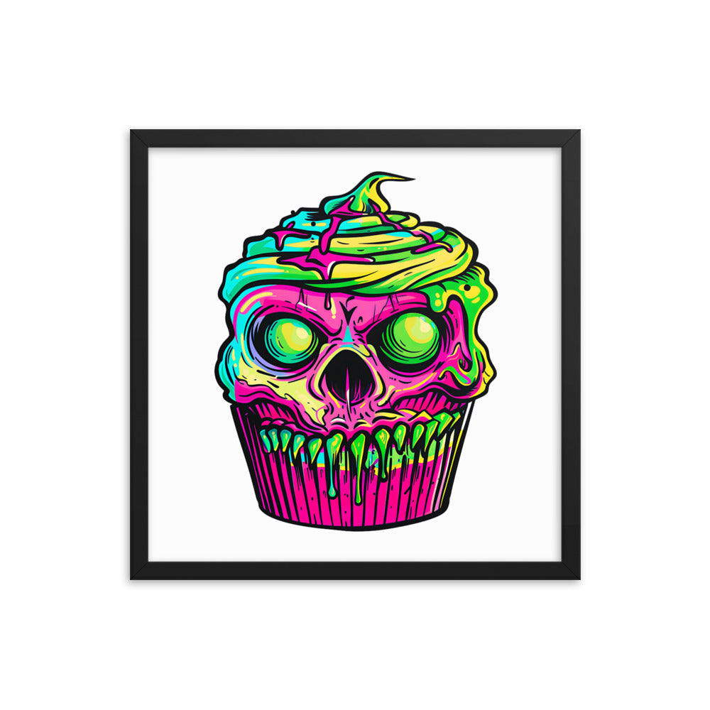 Framed Zombie Cupcake II Poster