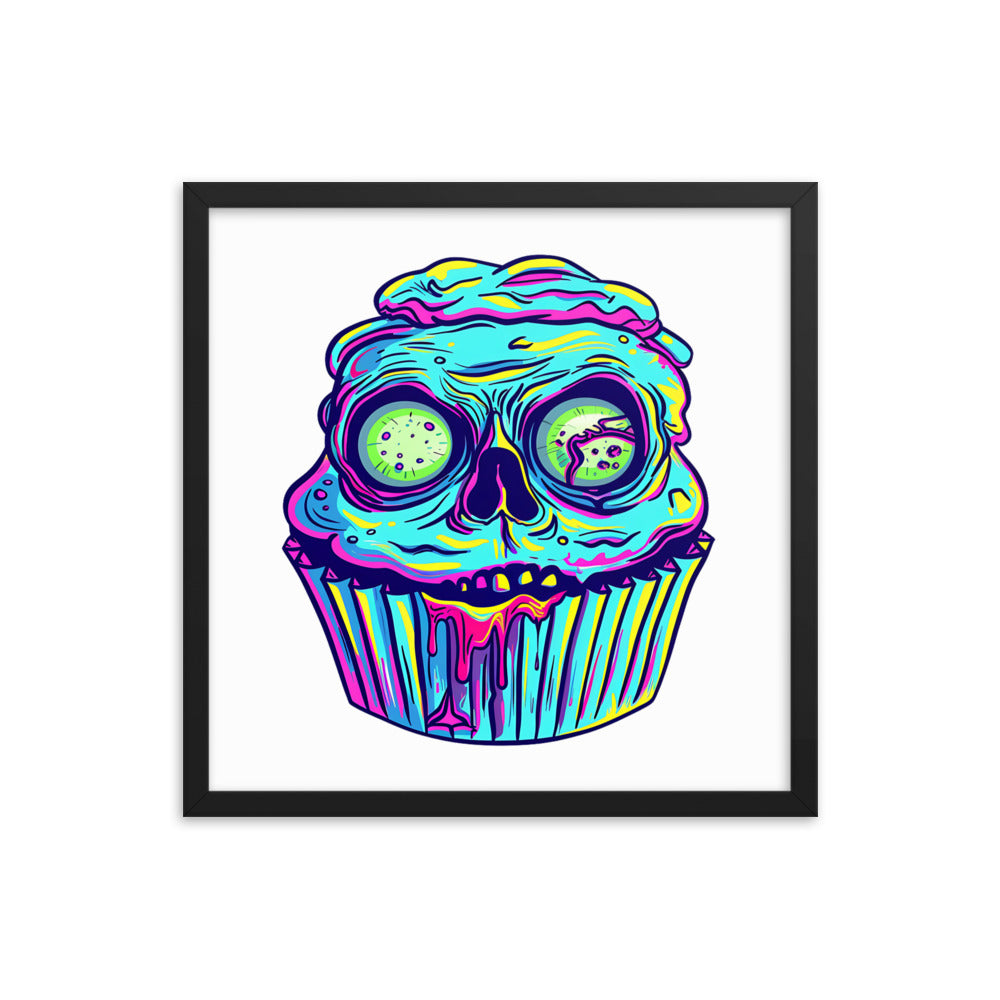 Framed Zombie Cupcake IV Poster