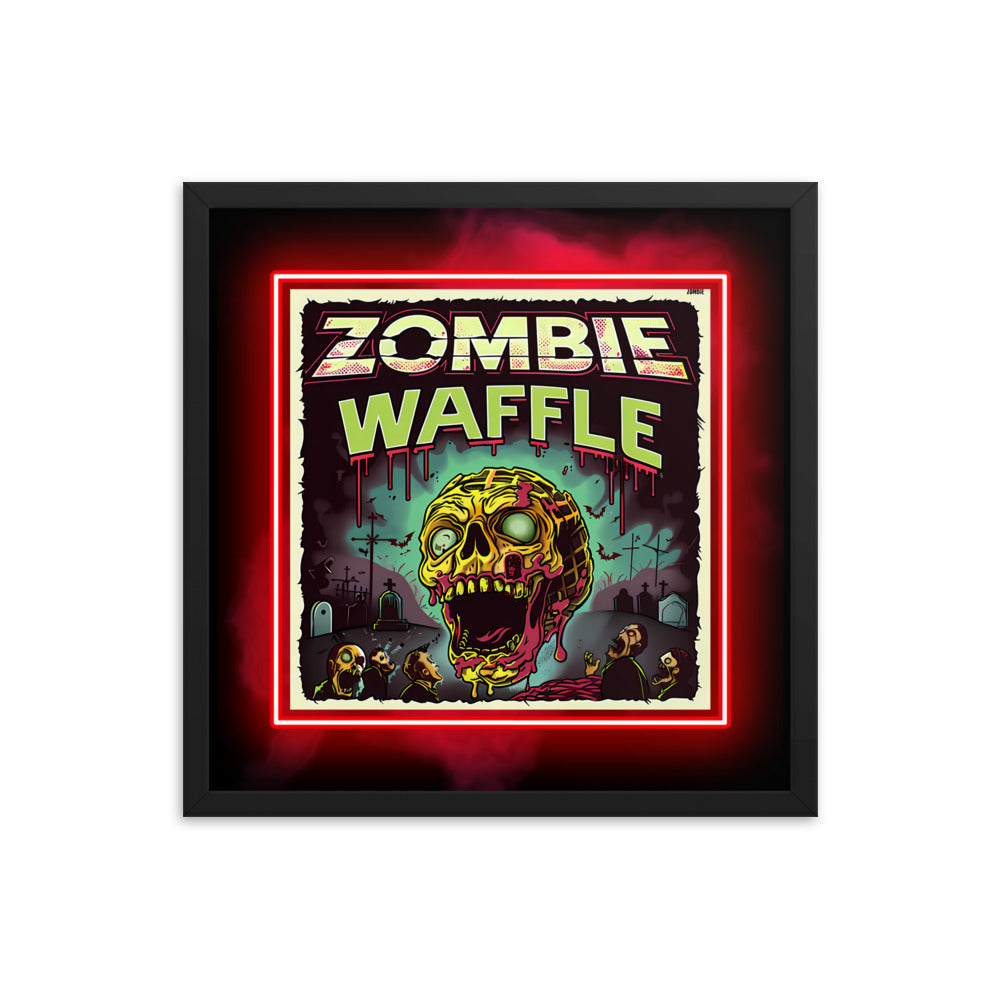 Framed Zombie Waffle Movie Style Poster