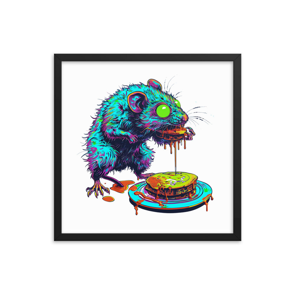 Framed Zombie Rat Poster