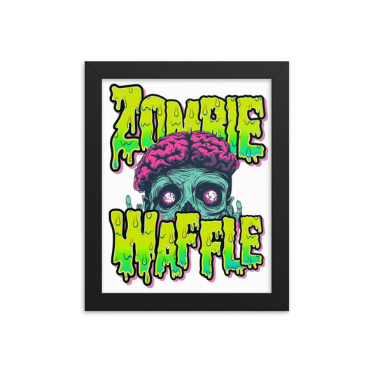 Framed Zombie Waffle Logo Poster