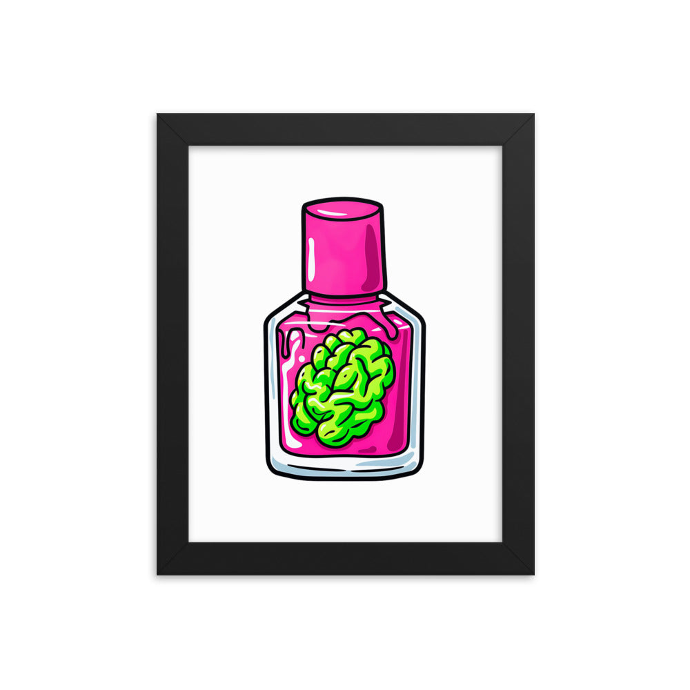 Framed Zombie Nail Polish Poster